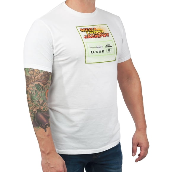 Lost "Mega Lotto Jackpot" Men's White T-Shirt - Large