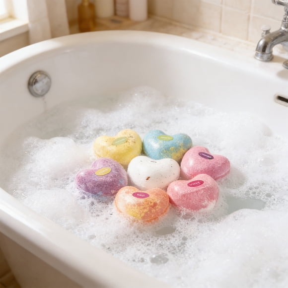 Dvkptbk bath salt ball 9pcs of Bath Balls Bath Balls Oil Bombs for Bathing