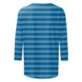 thumbnail image 3 of Hauts pour Femmes Chemises Mi-Longues Manches Trois Quarts Chemises Graphiques T-Shirts T-Shirts Décontractés Hauts Tunique à Col Rond Femmes Haut Chemises à Manches Longues Course Chemise à Manches Longues Femmes Courte Femmes Ample, 3 of 3