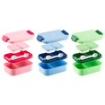 thumbnail image 3 of BUYISI Lunch Box, Leakproof Lunch Box For Kids With 4 Compartments 2 Sauce Pot Set Blue, 3 of 5