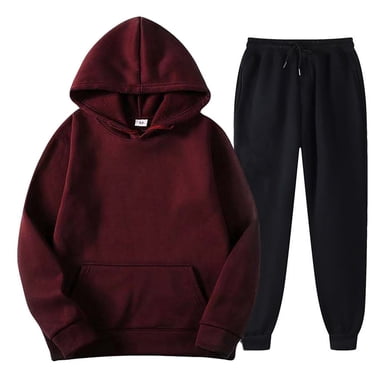 DDAPJ pyju 2 Piece Tracksuit Set for Men and Women,Relaxed Fit Jogging Sweatsuit Long Sleeve Pocket Hoodie Contrast Pants Matching Lounge Sets Running Sports Suits