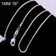 thumbnail image 4 of Collier Chaîne Serpent Plaqué Argent pour Femmes de 16 Pouces - 24 Pouces, Bijoux, 4 of 8