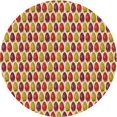 thumbnail image 1 of Ahgly Company Machine Washable Indoor Round Transitional Red Area Rugs, 5' Round, 1 of 7
