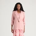 thumbnail image 1 of Mexx Women’s Flowy Tencel Blazer with Ruching at Sleeves, 1 of 5