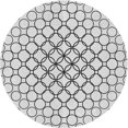 thumbnail image 1 of Ahgly Company Tapis de Zone Rond Gris Transitionnel pour Intérieur Lavable à la Machine, 5 Pieds Rond, 1 of 7