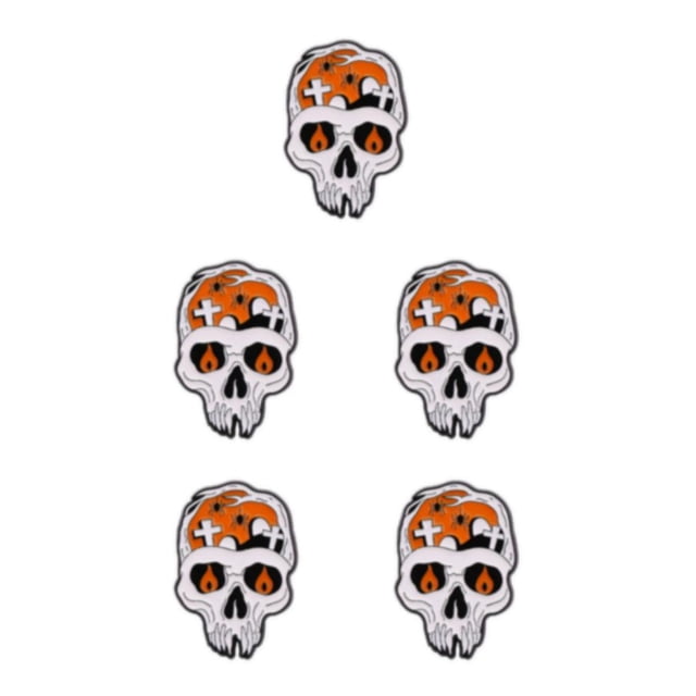 maskred Exquisite And Fashionable Halloween Enamel Pin Brooch Gift For Gothic Jewelry Enthusiasts And Alloy human skeleton 5Set