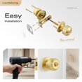 thumbnail image 4 of Leydebong 1 Pack Keyed Entry Door Knobs with Lock, Gold Door Locks, Interior and Exterior Door Lock, Reversible for Right/Left Handing, 4 of 7
