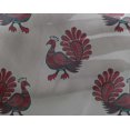 thumbnail image 4 of oneOone Georgette Viscose Fabric Peacock Block Decor Fabric Printed BTY 42 Inch Wide, 4 of 4