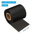 thumbnail image 2 of Unique Bargains 2.36'x984' (60mmx300m) Wax Thermal Transfer Ribbon, 2 Roll 1' Core Ink Out Barcode Printer Ribbon, Black, 2 of 6