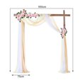 thumbnail image 3 of LCXmlly Roasting Pan Wedding Arch Drape Fabric Long 3 Panels Wide Sheer Wrinkle Free Soft Party Backdrop Drapery, 3 of 6