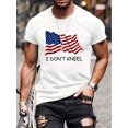 thumbnail image 1 of T-Shirt Graphique Patriotique pour Hommes "Je Ne Me Genre Pas" Drapeau Américain - Col Rond, Manches Courtes, Tenue Toutes Saisons, Lavable en Machine Fête des Pères, Fête des Mères, Nouvel An, Festival de Printemps, Saint-Valentin, Indep, 1 of 7