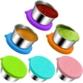 thumbnail image 4 of XmhyTop Ensemble de 3 Contenants pour Vinaigrette, Contenants à Trempette en Acier Inoxydable de 1,7 oz Étanches avec Couvercles, Mini Contenants à Sauce Réutilisables (Bleu), 4 of 5