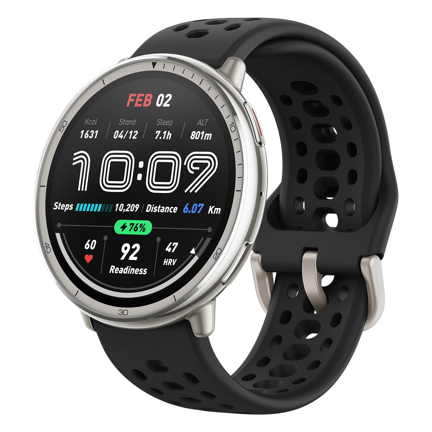 Amazfit Active 2 Sport Smart Watch Fitness Tracker for Android and iPhone, 44mm, 10 Day Battery, Water Resistant, GPS Maps, Sleep