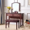 thumbnail image 3 of Gymax Banc Clavier de Piano en Cuir PU Coussin Rembourré Double Siège Rangement, 3 of 6