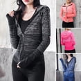 thumbnail image 1 of Veste de Survêtement à Fermeture Éclair Complète pour Femmes, à Capuche, Raglan, Manches Longues, Trous pour les Pouces, Légère, Ajustée, Course, Entraînement, Sport, Chandail en Molleton, Gym, Vêtements d'Entraînement, 1 of 8