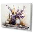 thumbnail image 2 of Designart Large Minimalism Wall Art, violet Beige Minimalism Balance And Contrast , Minimalism Wall art decor, Purple Modern Canvas wall art, 20x12 inches, 2 of 5