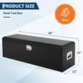 thumbnail image 3 of GloryStar Durable Metal Truck Tool Box, Heavy Duty Steel Diamond Plate Organizer with Lock and Side Handle for RV, Trailer, and Pickup, 3 of 9