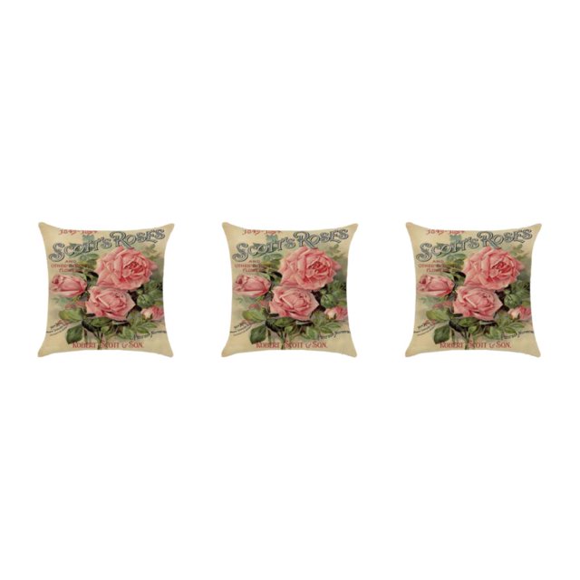 Maytalsory Easy To Change Flowers Pillowcase Addition To Home Decor Polyester Decorative Pillow Cushion Covers Soft Durable kztym001-7 3Set
