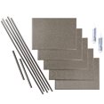 thumbnail image 1 of Fasade Hammered Decorative Vinyl Backsplash Kit 15 sq ft Brushed Nickel, 1 of 6