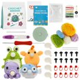 thumbnail image 1 of Crochet Kit for Beginners Crochet Knitting Kit DIY Crochet Craft Kit Adorable Doll Chick Frog Octopus Starter Pack, 1 of 12