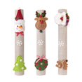 thumbnail image 1 of WHEANG Furniture Protection Christmas Home Decorations Father Christmas Snowman Burlap Fridge Handle Sticker Microwave Handle Cover One Size White, 1 of 9