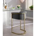 thumbnail image 4 of Meridian Furniture Donatella Grey Velvet Stool, 4 of 5
