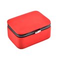thumbnail image 1 of pitrice Jewelry Box with Buckle PU Gift Display Solid Color Case Findings Earrings Locket Necklace Organizer Storage Holder Girls Red Red 8*6, 1 of 6