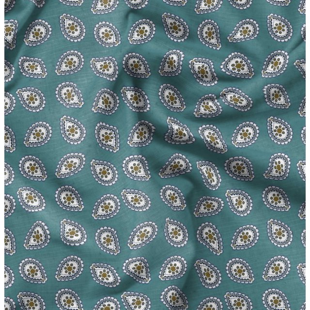 Soimoi Japan Crepe Satin Fabric Abstracts Abstract Print Fabric by the Yard 42 Inch Wide