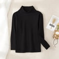 thumbnail image 2 of MeetoTime Little & Big Kids Soft Long Sleeve Mock Turtleneck Shirts Soft Solid Color Base Layer Undershirts Tops, 2 of 3