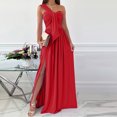 thumbnail image 2 of VEKDONE Liquidation 2025 Robe Élégante pour Femme Invitée de Mariage à une Épaule Soirée Formelle Cocktail Longue Maxi Robes, Robes Hawaïennes pour Femmes, 2 of 7