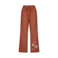 thumbnail image 3 of Pantalons Larges pour Femmes Mode Pantalons Décontractés Imprimés Élastiques Amples Pantalons Droits Larges avec Poche Pantalons Larges pour Femmes Pantalons Droits pour Femmes, 3 of 5