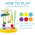thumbnail image 3 of 2PCS Mini Cartoon Animal Small Round Bead Wood Toy Hard Material Early Education Toys, 3 of 7