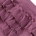 thumbnail image 5 of dmqupv Short Romper Outfit Set Girl Baby Girls Three Piece Ribbed Ruffle Long Sleeve Bodysuit And Pants Set With Bow Purple,Size for 3-6 Months, 5 of 5