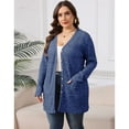 thumbnail image 4 of AviBest Plus Size Cardigans for Women Lightweight Long Sleeve Open Front Button Up Fall Thin Cardigans with Pockets, 1XL-5XL, 4 of 6