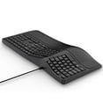thumbnail image 2 of Ergonomic Keyboard Wired Keyboard K110 Arched Keyboard Curved Keys Padded Palm Rest Full Size Keyboard Expression Keys Business Office 110 Keys Black, 2 of 7