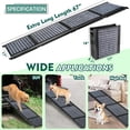 thumbnail image 2 of Furggis 67" Foldable Dog Ramps Large Dogs, Dog Car Ramp with Non-Slip Rug Surface, Pet Ramp Stairs Portable,Dog Steps for Medium & Large Dogs Up to 220 LBS Get Into a Car, SUV & Truck, 2 of 7