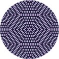 thumbnail image 1 of Ahgly Company Tapis Rond Lavable en Machine Intérieur Transitionnel Bleu Nuit, 5 Pieds Rond, 1 of 7
