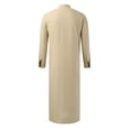 thumbnail image 4 of Men's Middle Arabic Style Long Sleeve Button Robe for Men with Side Slits and Pocket - Classic Dress Shirt Suitable for Casual and Formal Occasions, 4 of 4