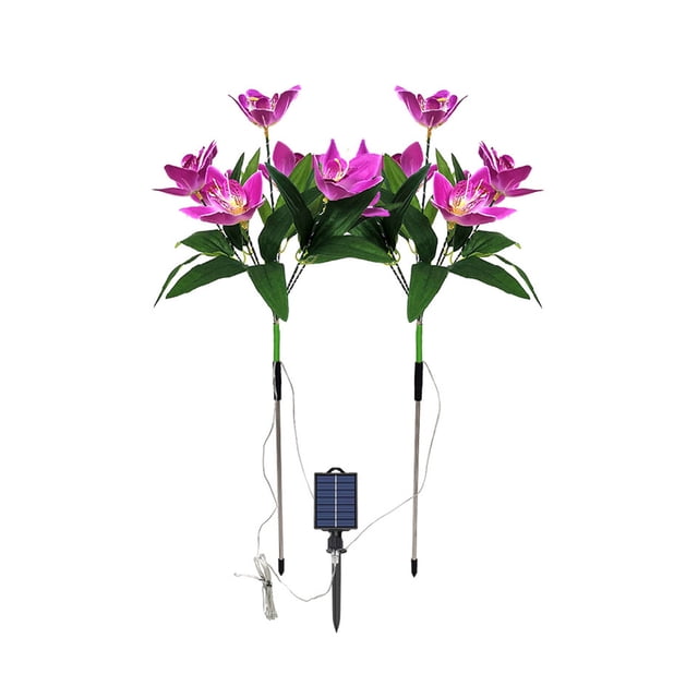 TIMIFIS Decorative Lights Solar Flower Lights Outdoor, Solar Flowers Garden Decorative Lights LED Stake Lights Auto On/Off Bright up to 8 Hrs Lighting & Ceiling