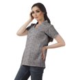 thumbnail image 3 of Moomaya Chemise Tunique Style Enveloppant pour Femmes en Coton Décontracté Col Classique Boutonné, 3 of 6