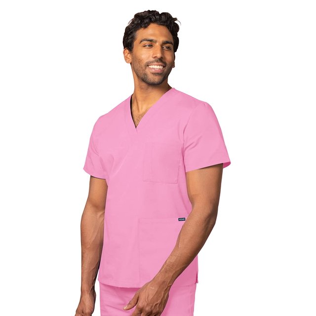 Adar Universal Unisex Scrub Set - Unisex V-Neck Scrub Top & Tapered Drawstring Scrub Pants