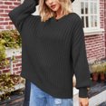 thumbnail image 4 of Dvkptbk Chandails pour Femmes Chandails d'Hiver pour Femmes Nouvelle Mode Manches Longues Col Rond Coupe Ample Chandail à Enfiler pour Femmes Vêtements en Liquidation, 4 of 7