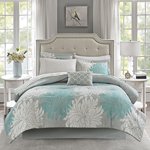 Madison Park Maible Complete Comforter and Cotton Sheet Set Aqua Full