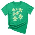 thumbnail image 5 of KIHOUT Nouveau Haut de Mode d'Été pour Femmes 2025, T-Shirt à Manches Courtes à Col Rond Décontracté à Imprimé Floral Vert m, 5 of 5