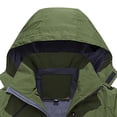 thumbnail image 3 of Dvkptbk Men Outdoor Hiking Jacket Water Windproof Jacket Solid Color Jacket Raincoat Lightweight Jacket Plus Size Coat Hooded Sports Jacket, 3 of 4