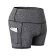 thumbnail image 1 of Short de Course Taille Haute pour Femmes Contrôle du Ventre Polyester Noir TG, 1 of 2