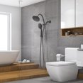 thumbnail image 2 of Costway High Pressure Shower Head Combo Handheld Shower Head & Rainfall Showerhead Black, 2 of 10