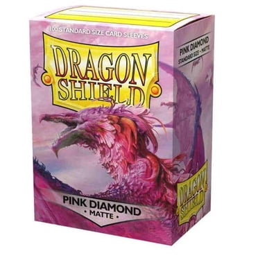 Arcane Tinmen ATM11039 Deck Protector Dragon Shield Sleeve Art Matte PinK Diamond - 100 Per Pack
