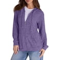 thumbnail image 2 of Erwazi Cardigan Sweaters for Women Ribbed Knit Zip Up Hoodies Long Sleeve Tunic Tops Lightweight Cardigans Jackets, 2 of 6