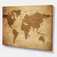 thumbnail image 3 of Designart Ancient Map of The World V Canvas Wall Art, 3 of 4